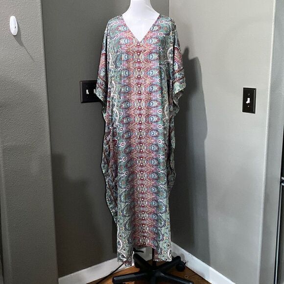 Gypsieblu Women Kaftans Dresses Caftan Long Maxi Printed Dress - Picture 3 of 12